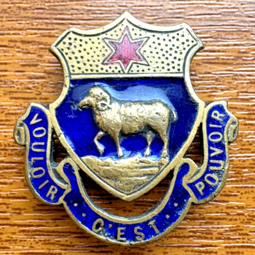 Roundhay school enamel badge - roundhay,